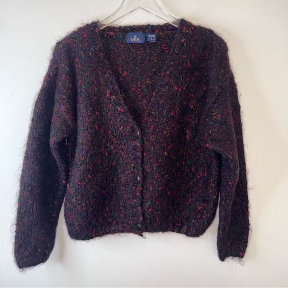 OBR Mohair Chunky Cardigan MultiColor Size Medium - Picture 3 of 17
